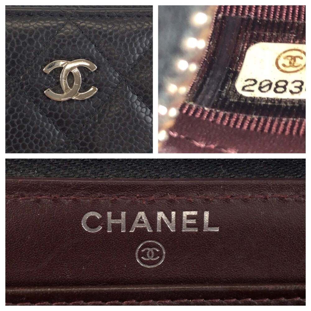 CHANEL Black Leather Logo Wallet - Picture 5 of 9